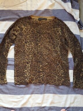 Ultra Lightweight Leopard Cashmere Sweater